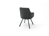 MCA Furniture Sassello 4-Fuß Stuhl (2-er Set) - Bezug in anthrazit - SA4S43AN