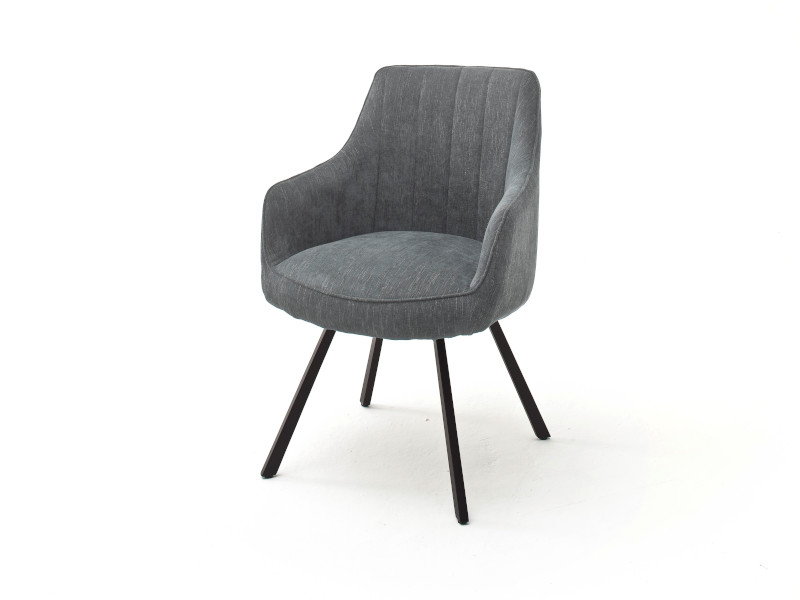 MCA Furniture Sassello 4-Fuß Stuhl (2-er Set) - Bezug in grau - SA4S43GX