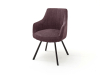 MCA Furniture Sassello 4-Fuß Stuhl (2-er Set) - Bezug in merlot - SA4S43ME