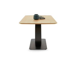 Musterring Brisko Esstisch T1812 - 180x90 cm - Tischplatte furniert mit abgerundeten Kanten - Wildeiche natur - Gestell schwarz-matt - 1F