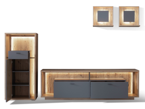 MCA Furniture Lizzano Wohnkombination 2 - LIZ1QW02