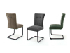 MCA Furniture Calanda Schwingstuhl mit Griff (2-er Set) - Bezug anthrazit - Gestell Edelstahl - CASE77AN