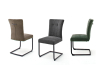 MCA Furniture Calanda Schwingstuhl mit Griff (2-er Set) - Bezug olive - Gestell Edelstahl - CASE77OL