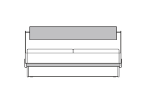 Wöstmann Programm WSL 6000 Bett mit aufgesetztem Holzformteil - 180x200 cm - mit Bettunterbauleuchten LuckyLine - 1180+90052