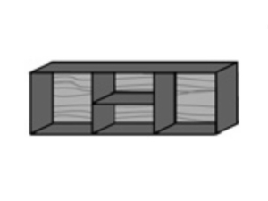 Musterring Trevio Hängeregale - Ausführung horizontal - 1101A