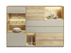 Musterring Toledo Highboard - Front Mattglas fango - mit LED-Beleuchtung - mit Sockel - 7190-6175+8161+9741+9711+9713