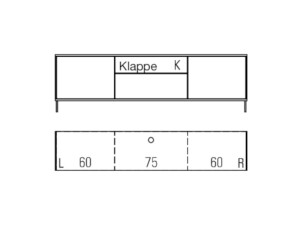 Musterring Kara-Frame Sideboard - Breite 182,2 cm - Tiefe...