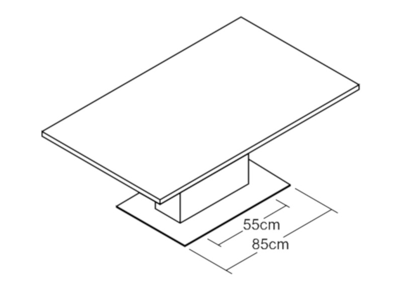 Musterring Kara-Frame Säulen-Esstisch - 160x95 cm - mit Kopfauszug und zwei Einlagen - Tischplatte PG2 - Gestellausführung PG2 - 90972+2x90993