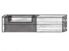 Hartmann Vara Lowboard - Metall anthrazit - mit Beleuchtung und Schalter - 3172A+9611