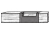 Hartmann Vara Lowboard - Metall anthrazit - mit Beleuchtung und Schalter - 3272A+9611