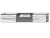 Hartmann Vara Lowboard - Metall anthrazit - mit Beleuchtung und Schalter - 3311A+9611