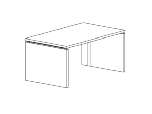 Musterring Kara-Frame Schreibtisch mit Holzwange
