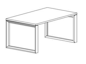 Musterring Kara-Frame Schreibtisch mit Rahmengestell