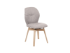 Mobitec Stuhl Moods #90 - Gestell in Holz Vierfuß - Bezug Sitzfläche in Stoff 2 - Bezug Rückenfläche in Stoff 2 - M0110