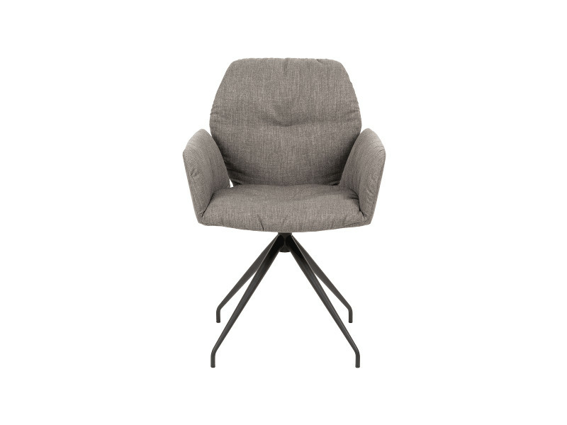 Mobitec Stuhl Moods #99 - mit Armlehne - Gestell in Metall Stativfuß - Bezug Sitzfläche in Leder 3 - Bezug Rückenfläche in Leder 3 - M0512
