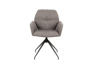 Mobitec Stuhl Moods #99 - mit Armlehne - Gestell in Metall Stativfuß - mit Drehfunktion - Bezug Sitzfläche in Leder 1 - Bezug Rückenfläche in Stoff 6 - M0712