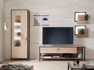 MCA Furniture Algarve Wohnkombination 3 - mit Beleuchtung...