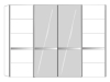 Musterring Savona 2.0 Schwebetürenschrank 4-türig - Breite 330 cm - 2 Glastüren mittig - Höhe 217 cm - mit 2er-Set Selbsteinzug für Außentüren - mit Selbsteinzug für Mitteltür - mit Kollisionsdämpfer - 799+365+364+370