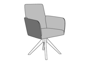 Musterring Stuhlwerk 2.0 Vierfußstuhl mit Holzgestell S2315