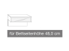 Musterring San Diego Konsole - Korpus Alpinweiß - Schublade Glas Kieselgrau - Höhe 48 cm - als Paar