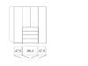 Musterring San Diego Drehtürenschrank - Korpus Alpinweiß - Höhe 236 cm - 4 Türen/4 Schubläden - Türen u. Schubladen Weiß - 301-745