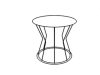 Musterring Fabia Beistelltisch - Höhe 45 cm - Platte Rauchglas - Gestell Schwarz - BT3800-01-R-S