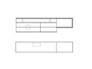 Musterring Aterno TV-Bank - Eiche Struktur - Überstand rechts - mit Kabeldurchlass - 7829+700203