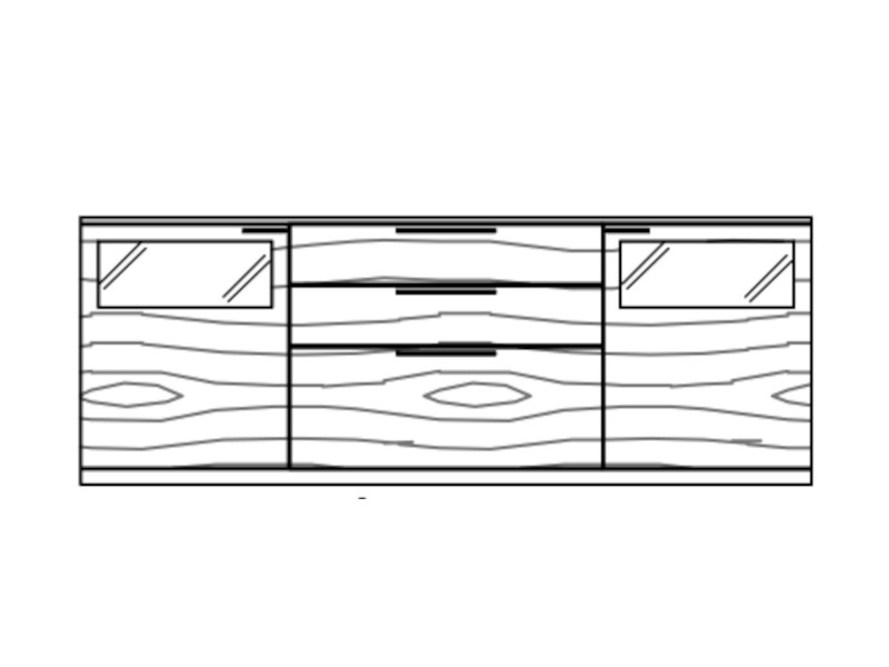 Musterring Kara-System Sideboard - Breite 210 cm - Tiefe 49,2 cm - Korpus/Front PG2  - 61826