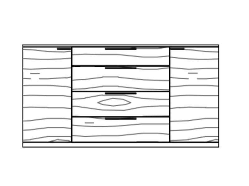 Musterring Kara-System Sideboard - Breite 135 cm - Tiefe 49,2 cm - Korpus/Front PG2 - 57169