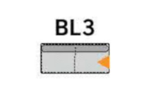 Element 2,5 klein, Abschluss links, Breite 151 cm - BL3