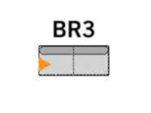 Element 2,5 klein, Abschluss rechts, Breite 151 cm - BR3