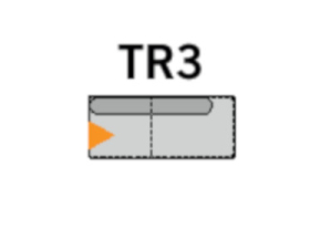 Element 2,5 klein, Abschluss rechts, Breite 151 cm - TR3