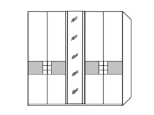 Musterring Montreal Kleiderschranksystem 1 mit Spiegeltüren