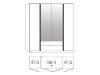 Musterring Sala 2.0 Dreh-Falttüren-Funktionsschrank mit Spiegeltüren
