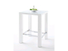 MCA Furniture Bartisch Jam Hochglanz weiß lackiert Platte Weißglas