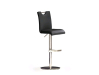 MCA Furniture Bardo 2 Barstuhl - Bodenplatte rund - Bezug Echtleder schwarz - BARE20SX
