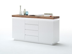 MCA Furniture Sideboard Romina - Korpus Lack weiß matt,...