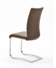 MCA Furniture Arco Schwingstuhl 1 (2-er Set) - Bezug in Lederoptik grau Arco1EPG