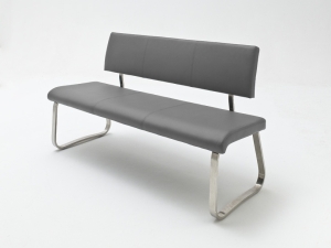 MCA Furniture Arco Sitzbank - Maße in 155x86x59 cm - Bezug in Lederoptik schwarz - ABLE10SX