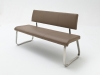 MCA Furniture Arco Sitzbank - Maße in 175x86x59 cm - Bezug in Lederoptik grau - AB2L10GX