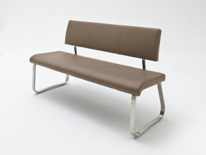 MCA Furniture Arco Sitzbank - Maße in 175x86x59 cm - Bezug in Lederoptik schwarz - AB2L10SX