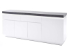 MCA Furniture Sideboard Atlanta matt weiß lackiert mit Beton Dekor inkl. LED Beleuchtung 48674WB2