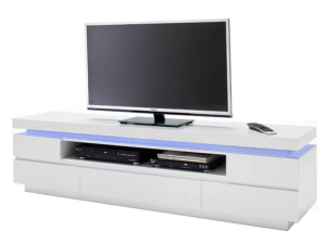 MCA Furniture TV Lowboard Ocean Hochglanz weiß lackiert inkl. LED Farbwechsel Beleuchtung 48982WW8